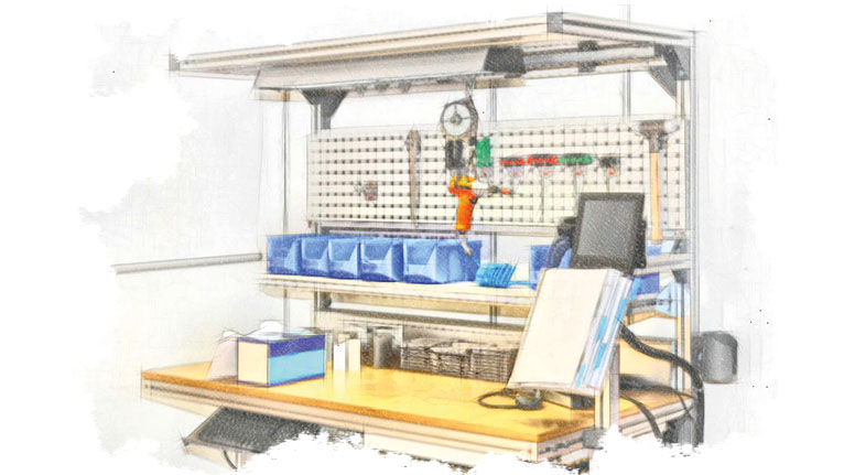 A modern workstation system for digital worker guidance