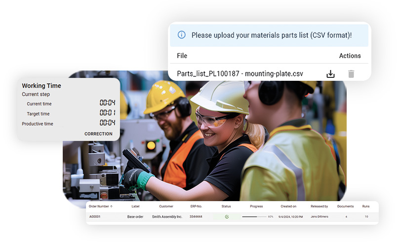 Create transparent production processes