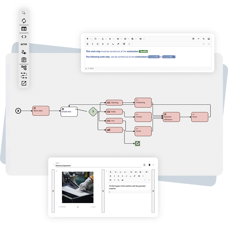 Creating digital work instructions with weasl